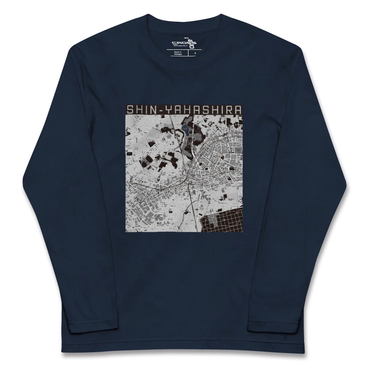 【新八柱(千葉県)】地図柄ロングスリーブTシャツ