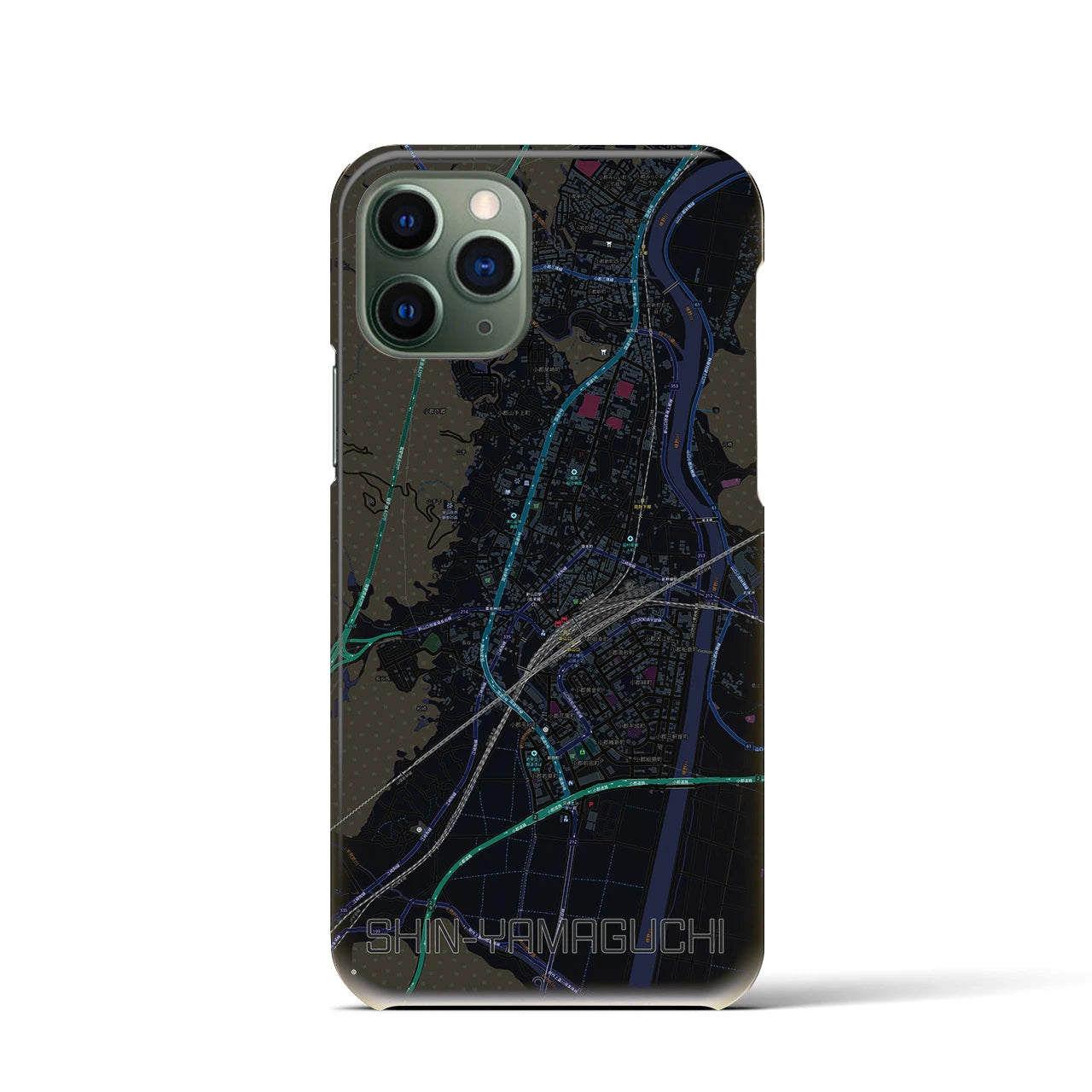 【新山口(山口県)】地図柄iPhoneケース(バックカバータイプ)