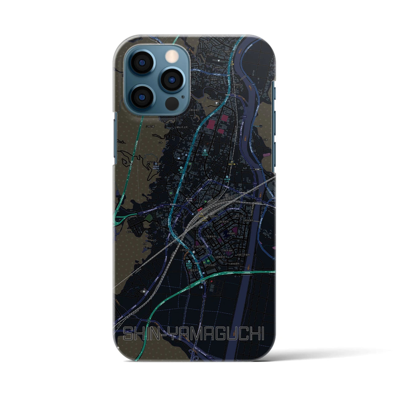 【新山口(山口県)】地図柄iPhoneケース(バックカバータイプ)