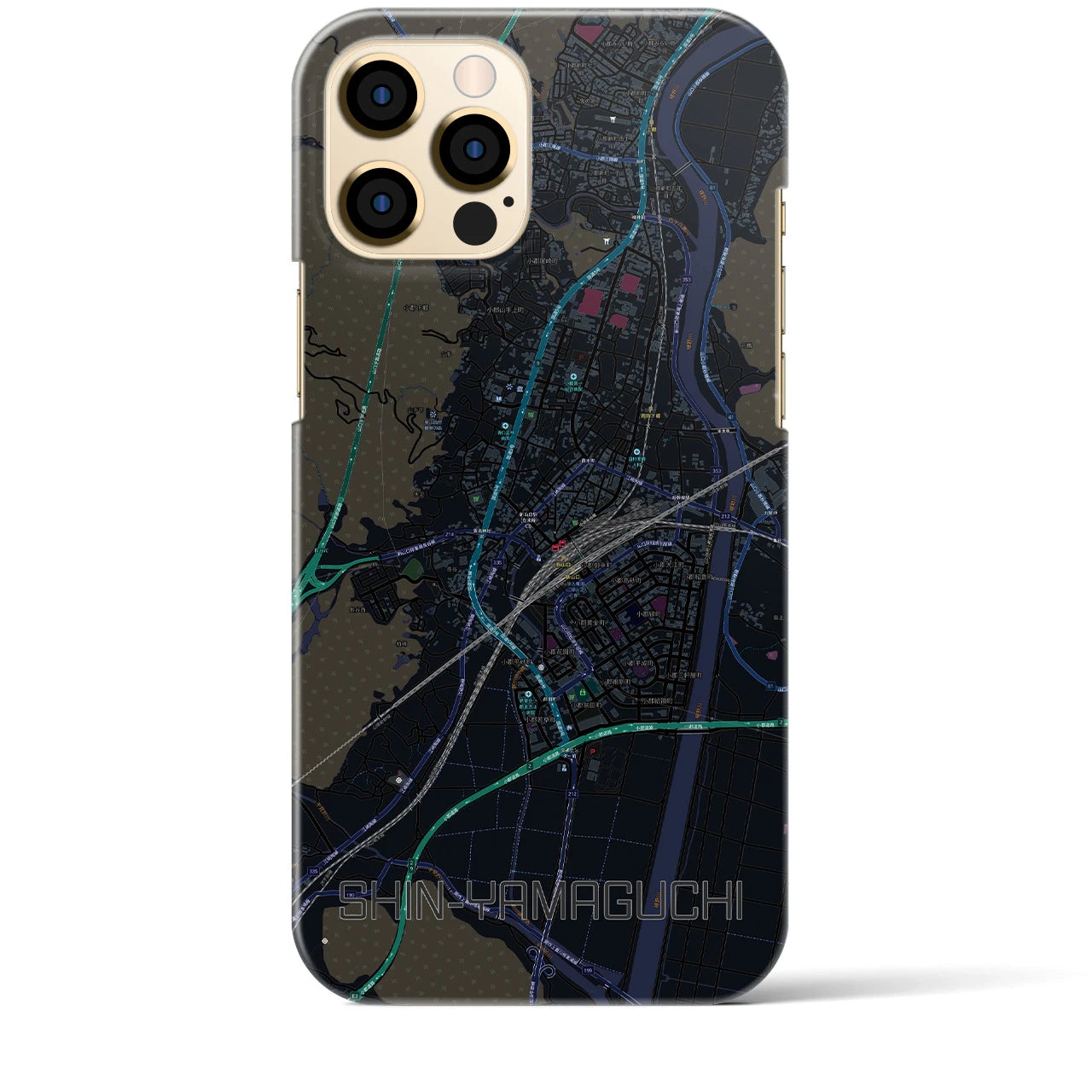 【新山口(山口県)】地図柄iPhoneケース(バックカバータイプ)