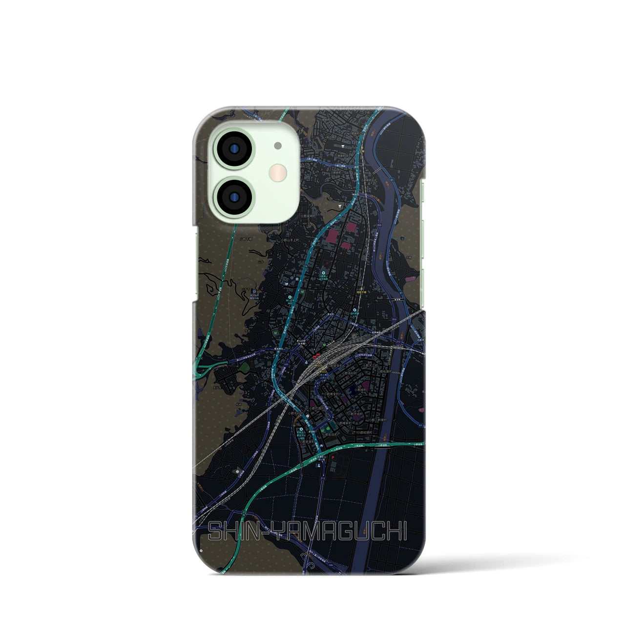 【新山口(山口県)】地図柄iPhoneケース(バックカバータイプ)