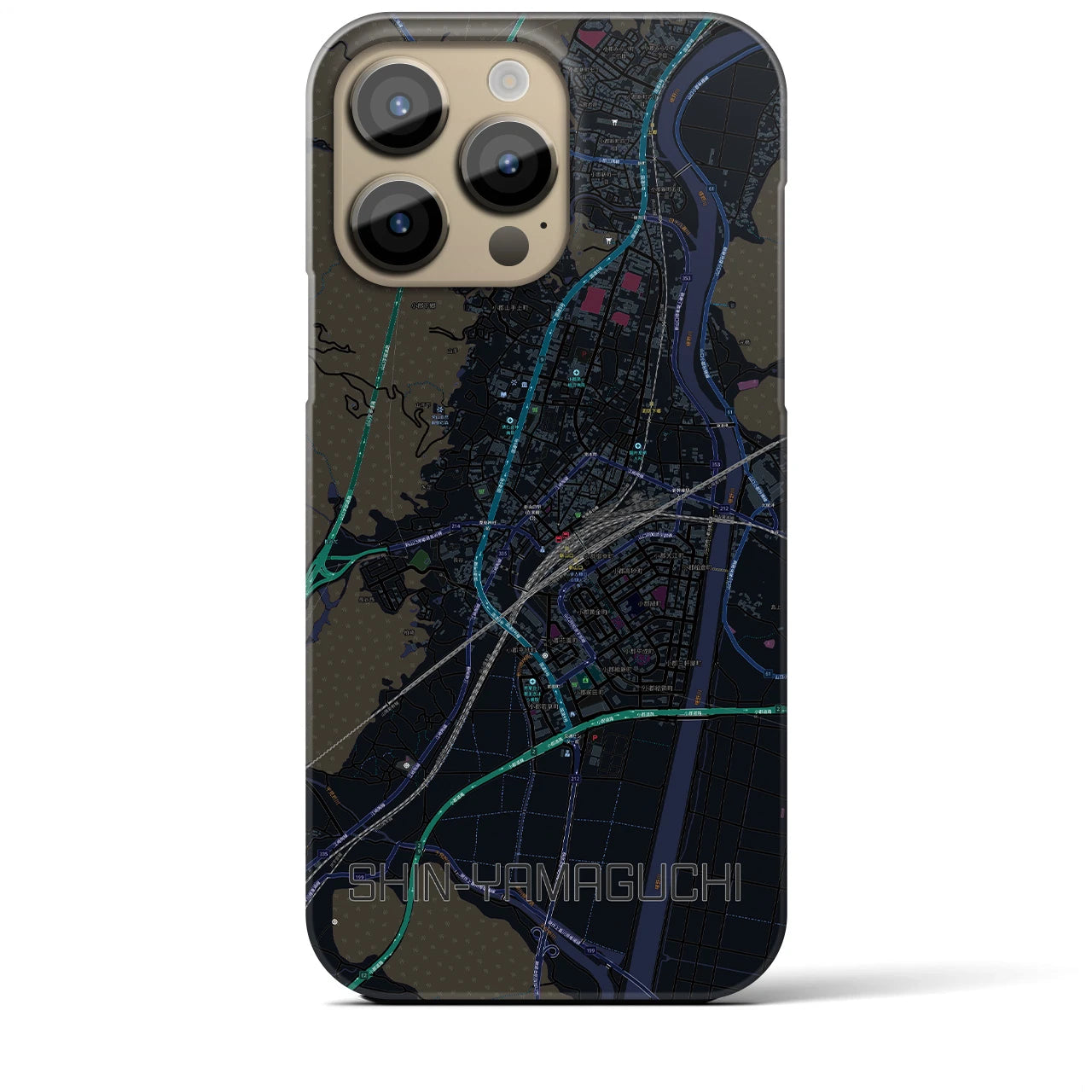 【新山口(山口県)】地図柄iPhoneケース(バックカバータイプ)