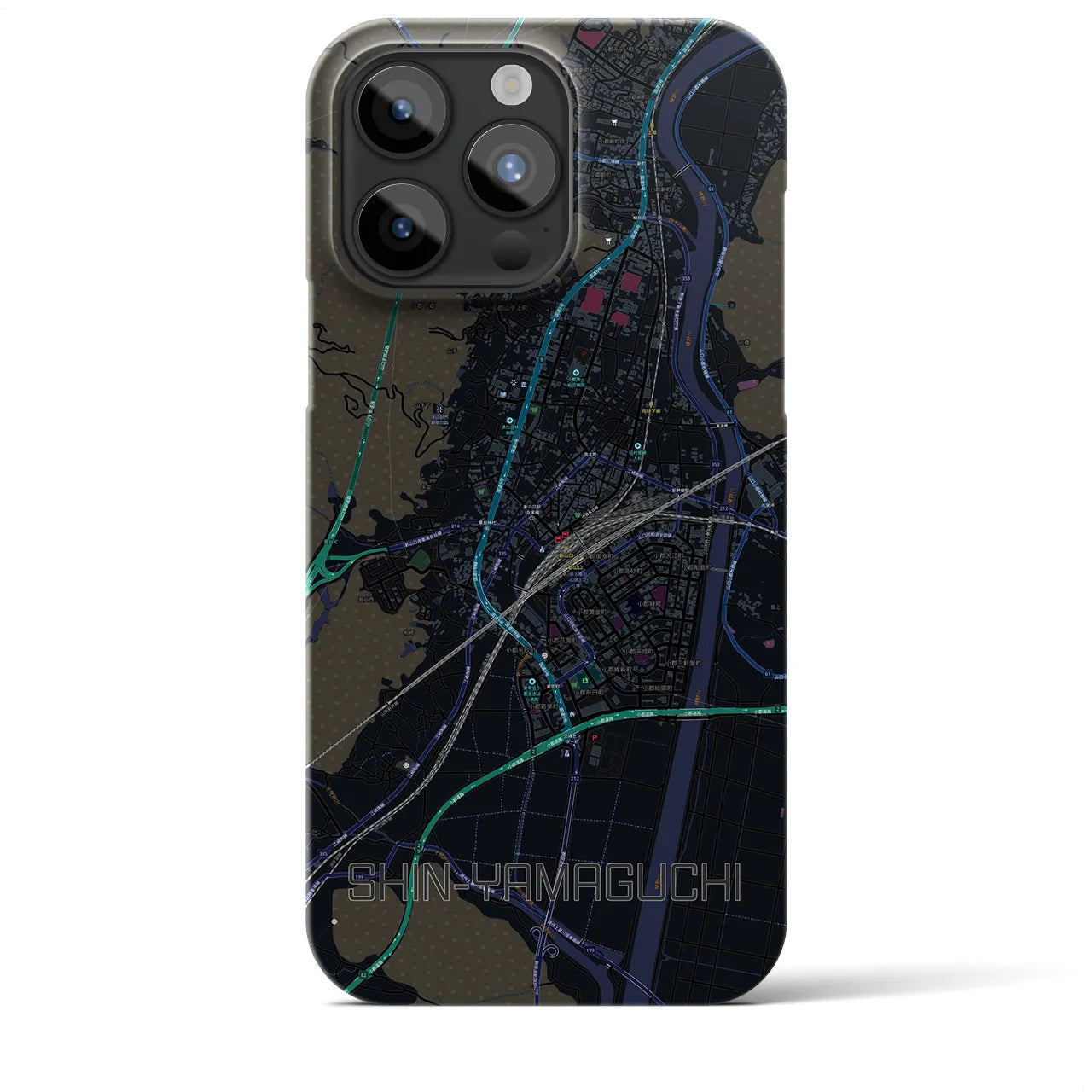 【新山口(山口県)】地図柄iPhoneケース(バックカバータイプ)