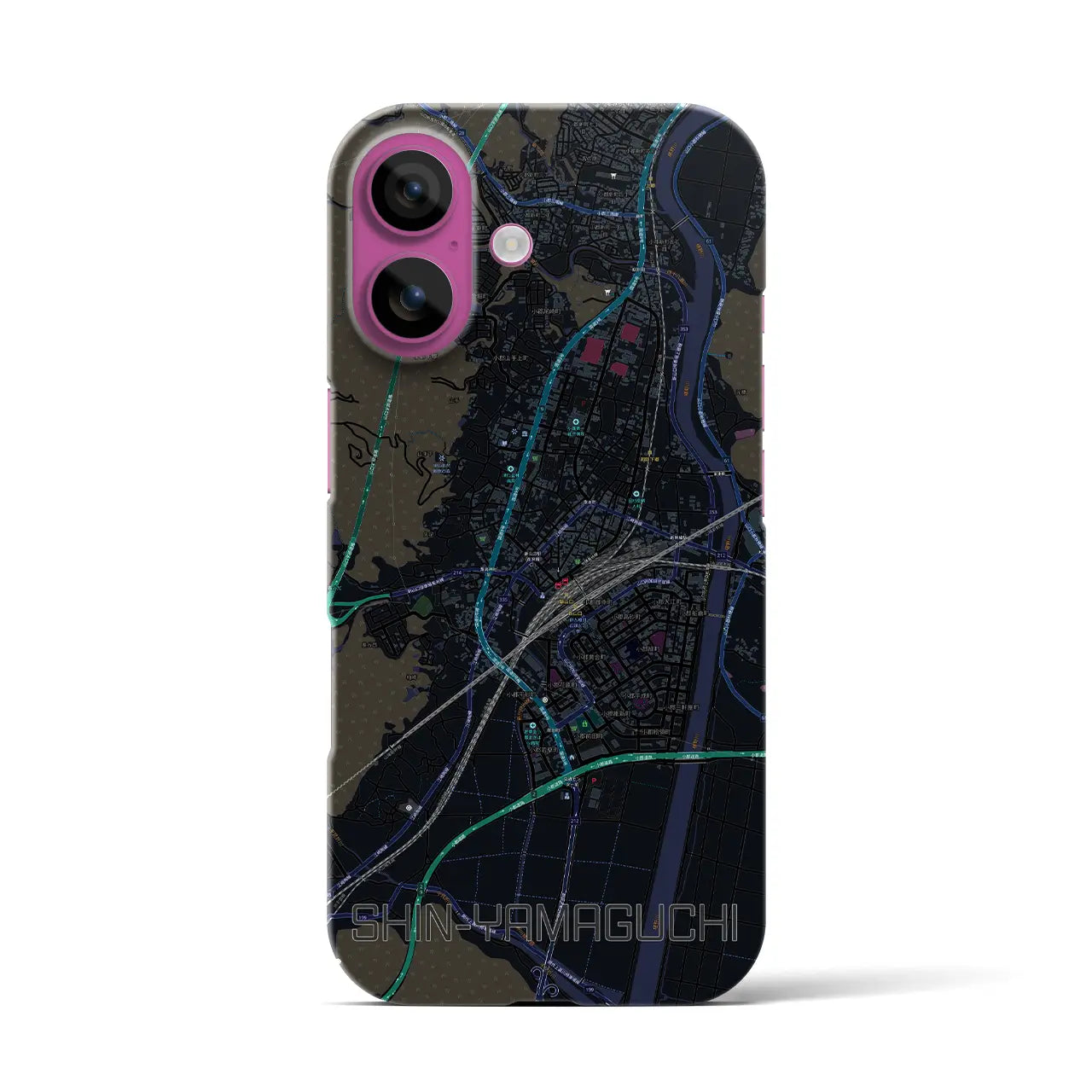 【新山口(山口県)】地図柄iPhoneケース(バックカバータイプ)