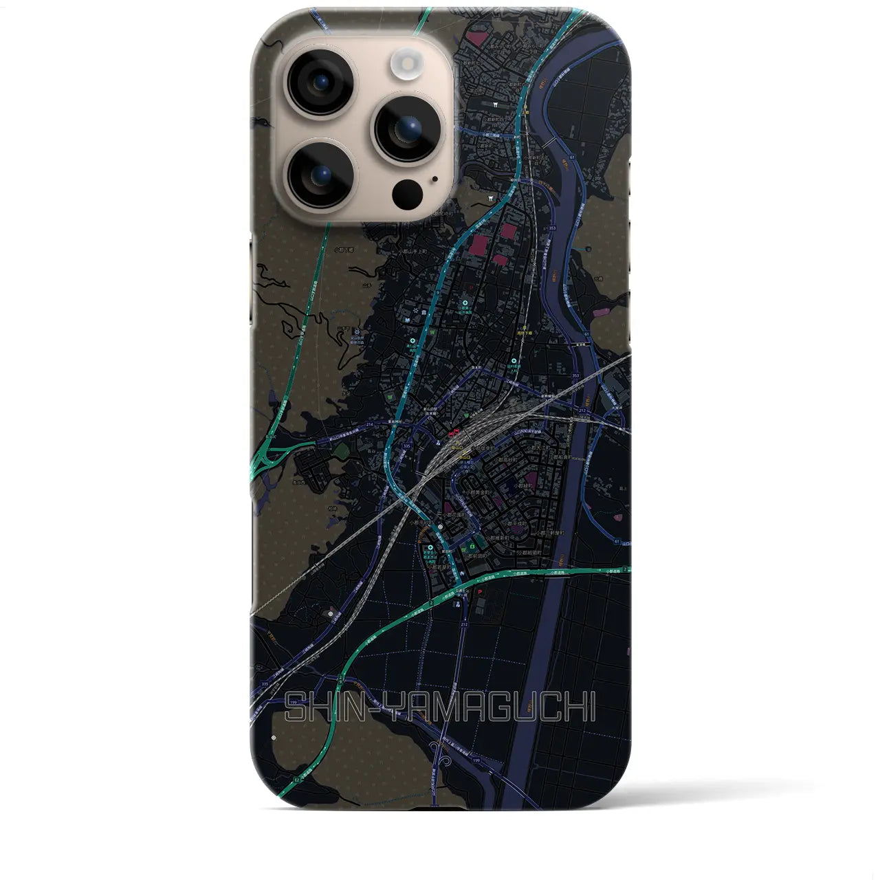 【新山口(山口県)】地図柄iPhoneケース(バックカバータイプ)