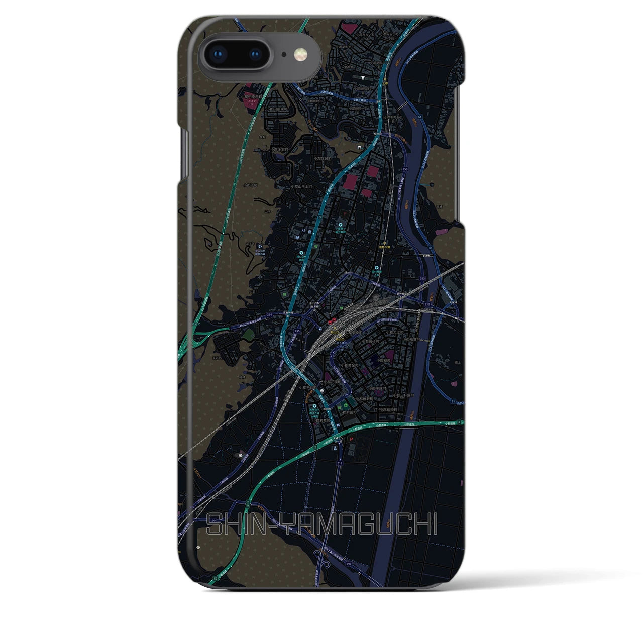 【新山口(山口県)】地図柄iPhoneケース(バックカバータイプ)