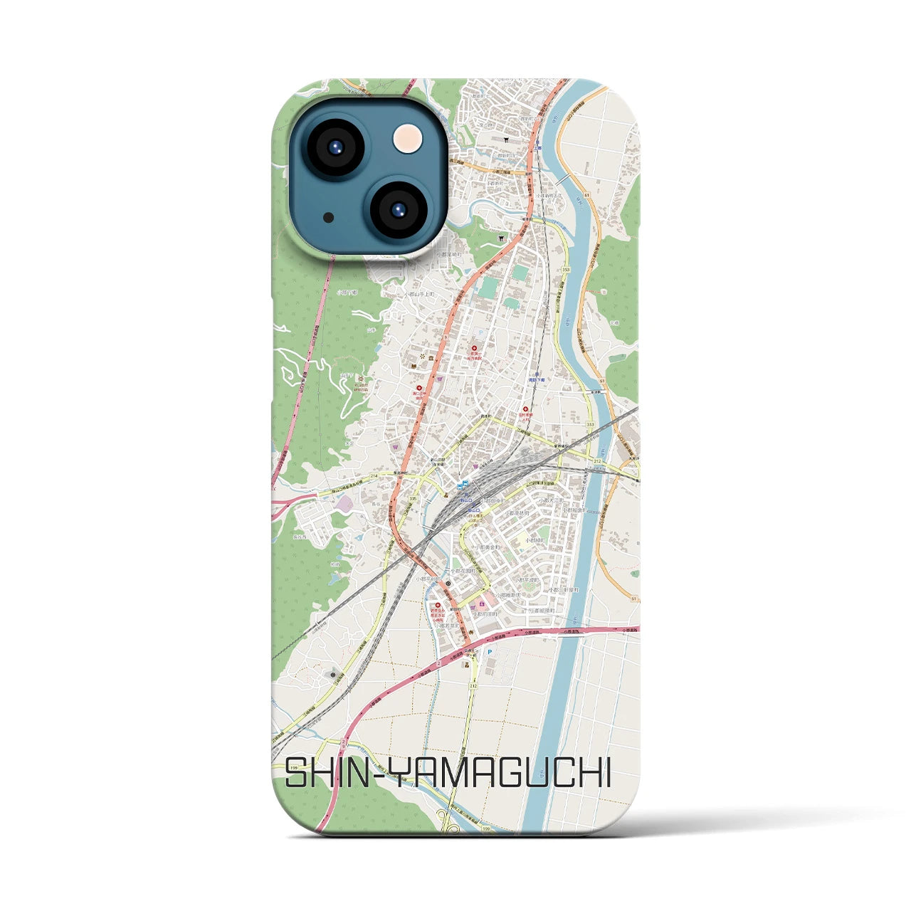 【新山口(山口県)】地図柄iPhoneケース(バックカバータイプ)
