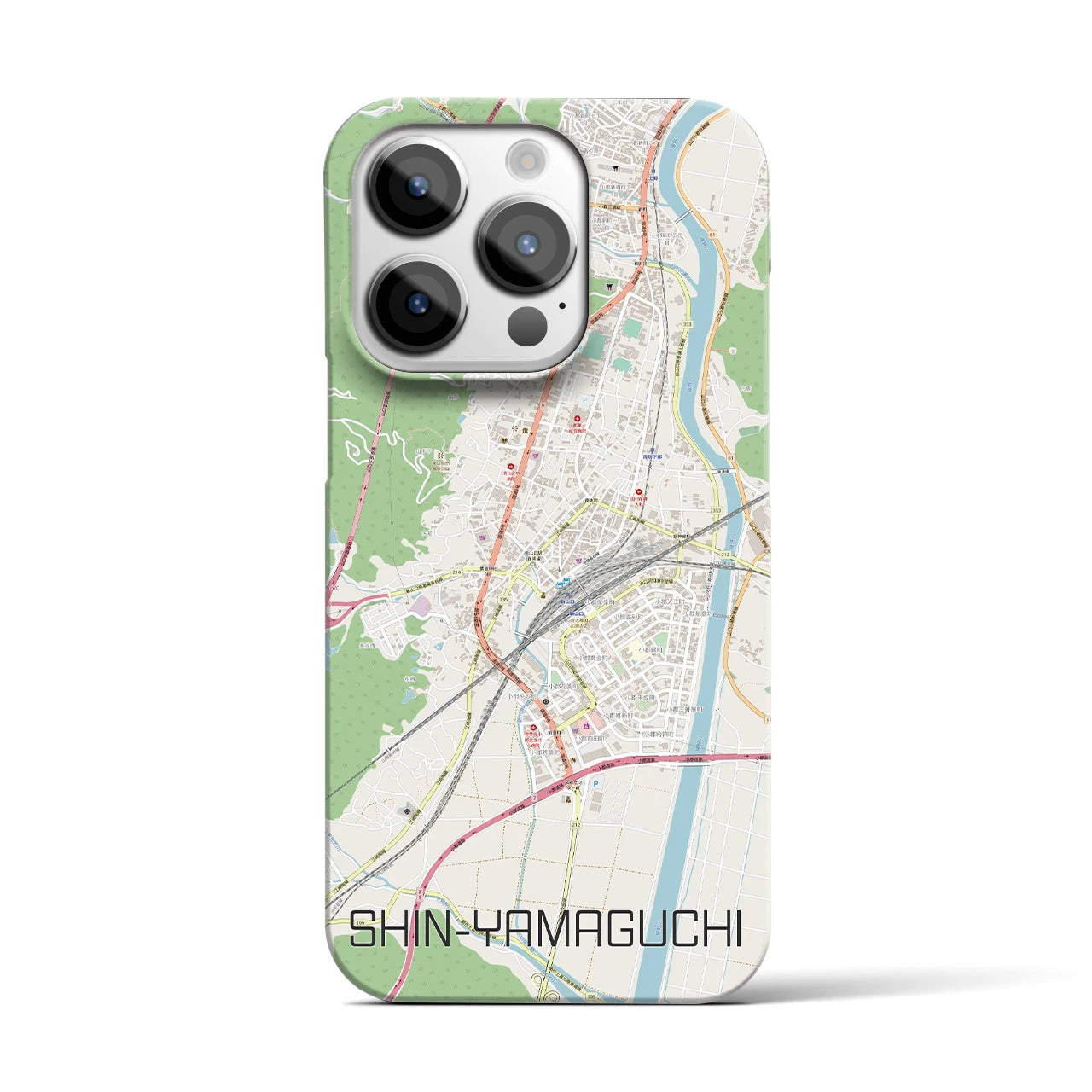 【新山口(山口県)】地図柄iPhoneケース(バックカバータイプ)