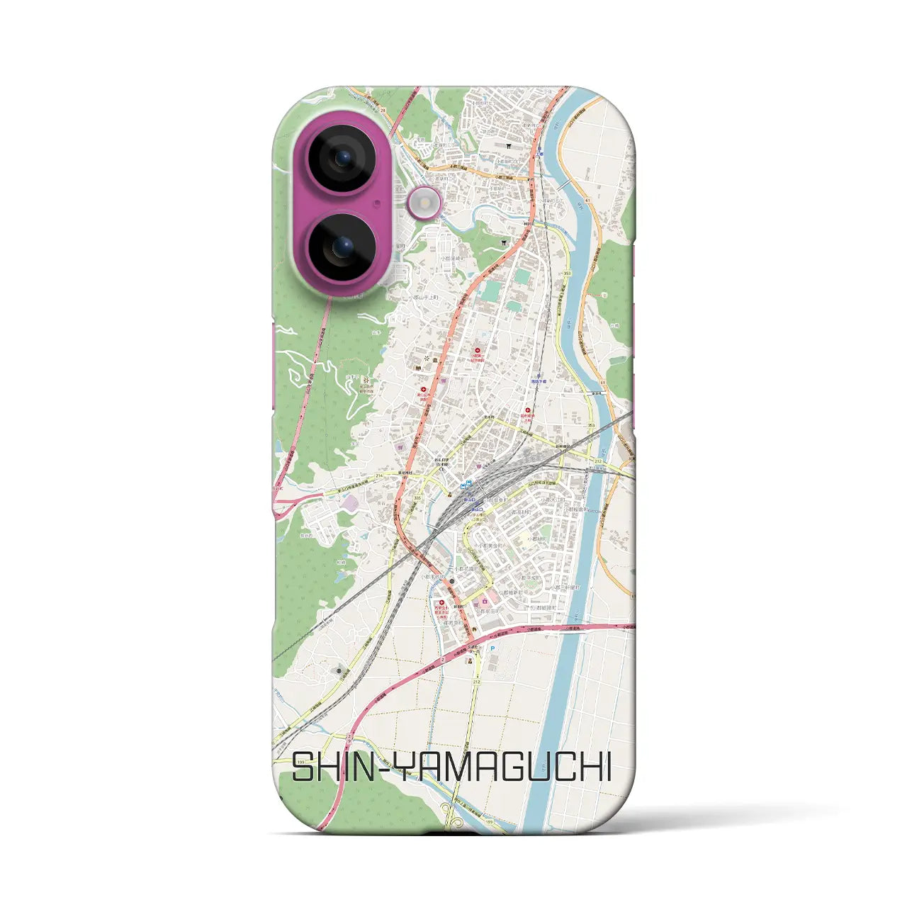 【新山口(山口県)】地図柄iPhoneケース(バックカバータイプ)