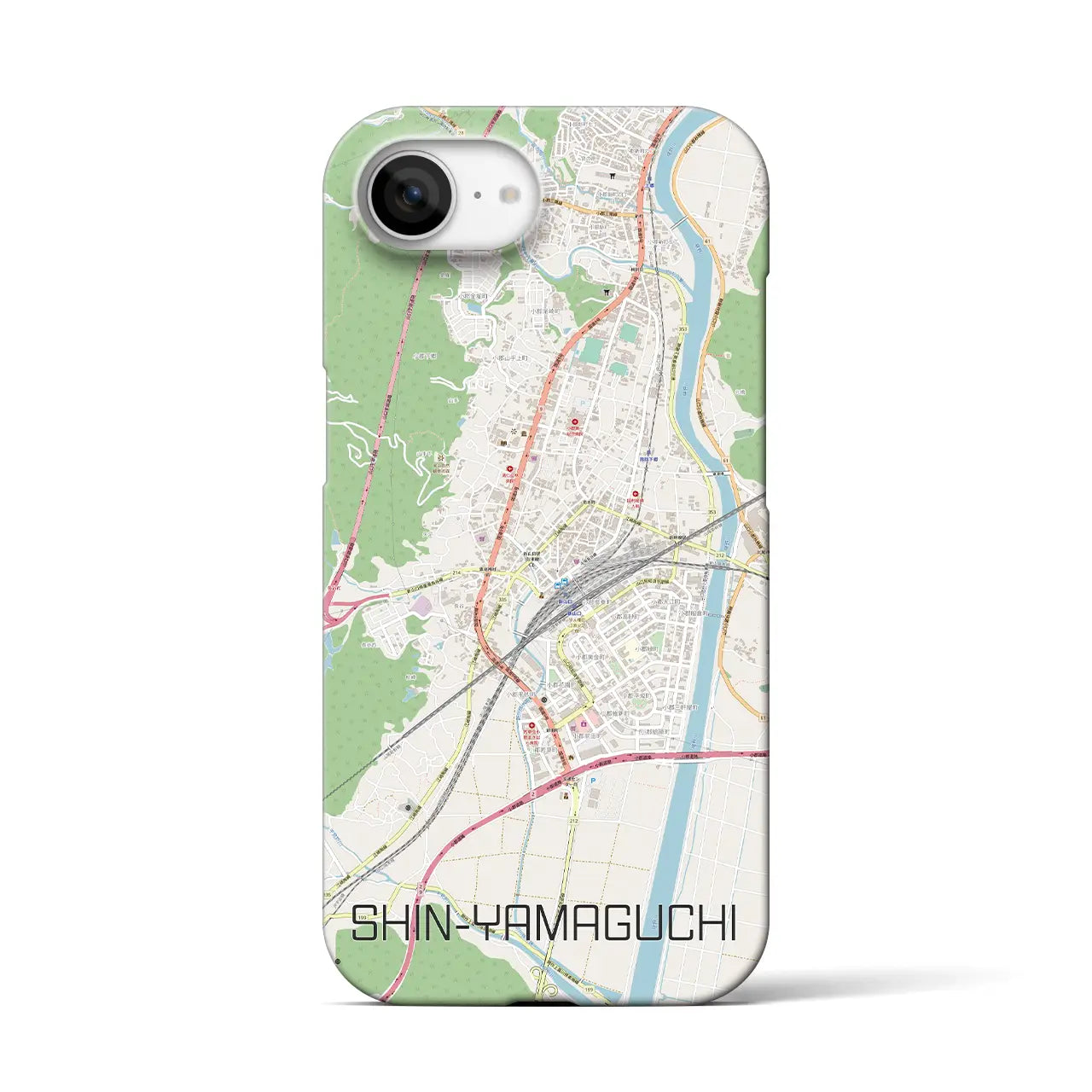 【新山口(山口県)】地図柄iPhoneケース(バックカバータイプ)