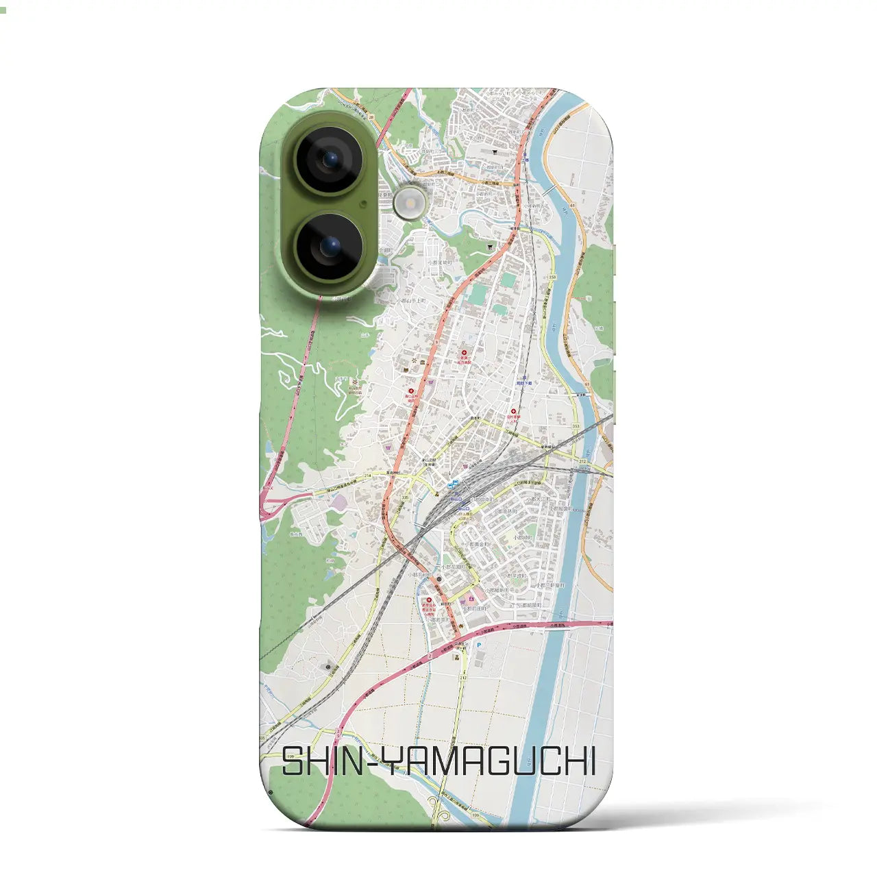 【新山口(山口県)】地図柄iPhoneケース(バックカバータイプ)