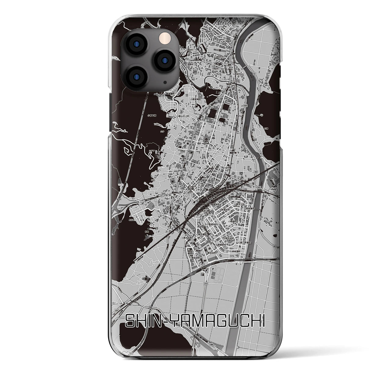 【新山口(山口県)】地図柄iPhoneケース(クリアタイプ)