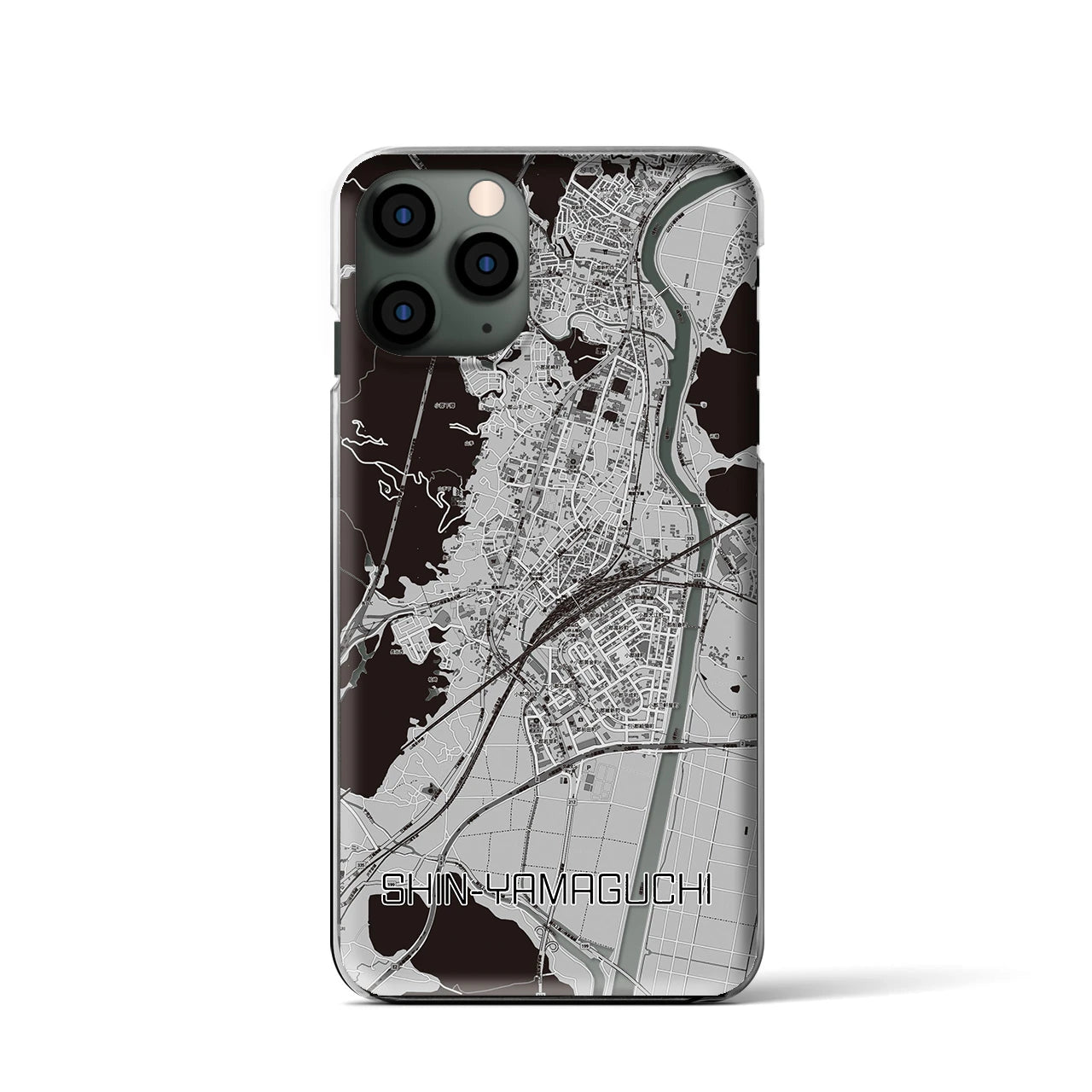【新山口(山口県)】地図柄iPhoneケース(クリアタイプ)