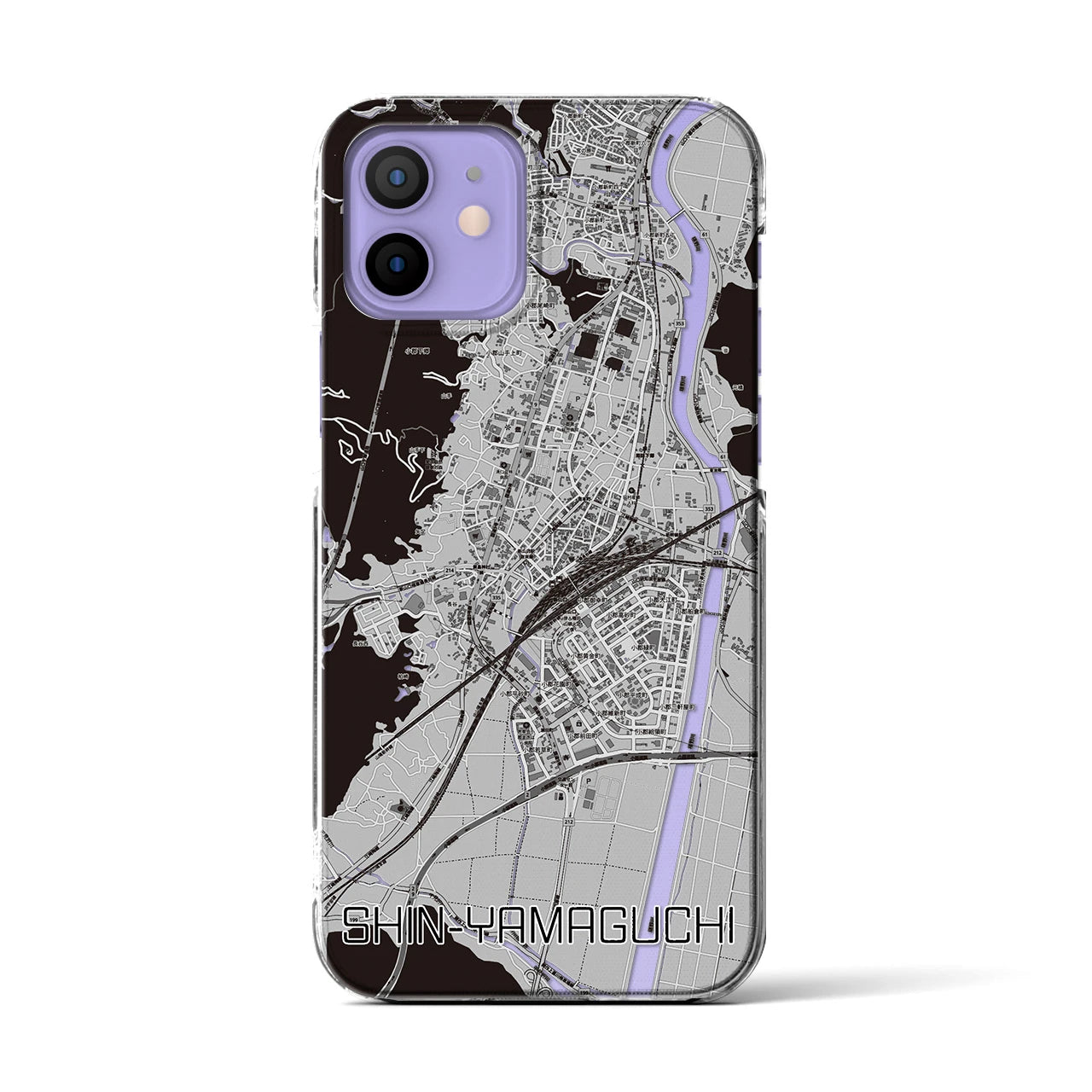 【新山口(山口県)】地図柄iPhoneケース(クリアタイプ)