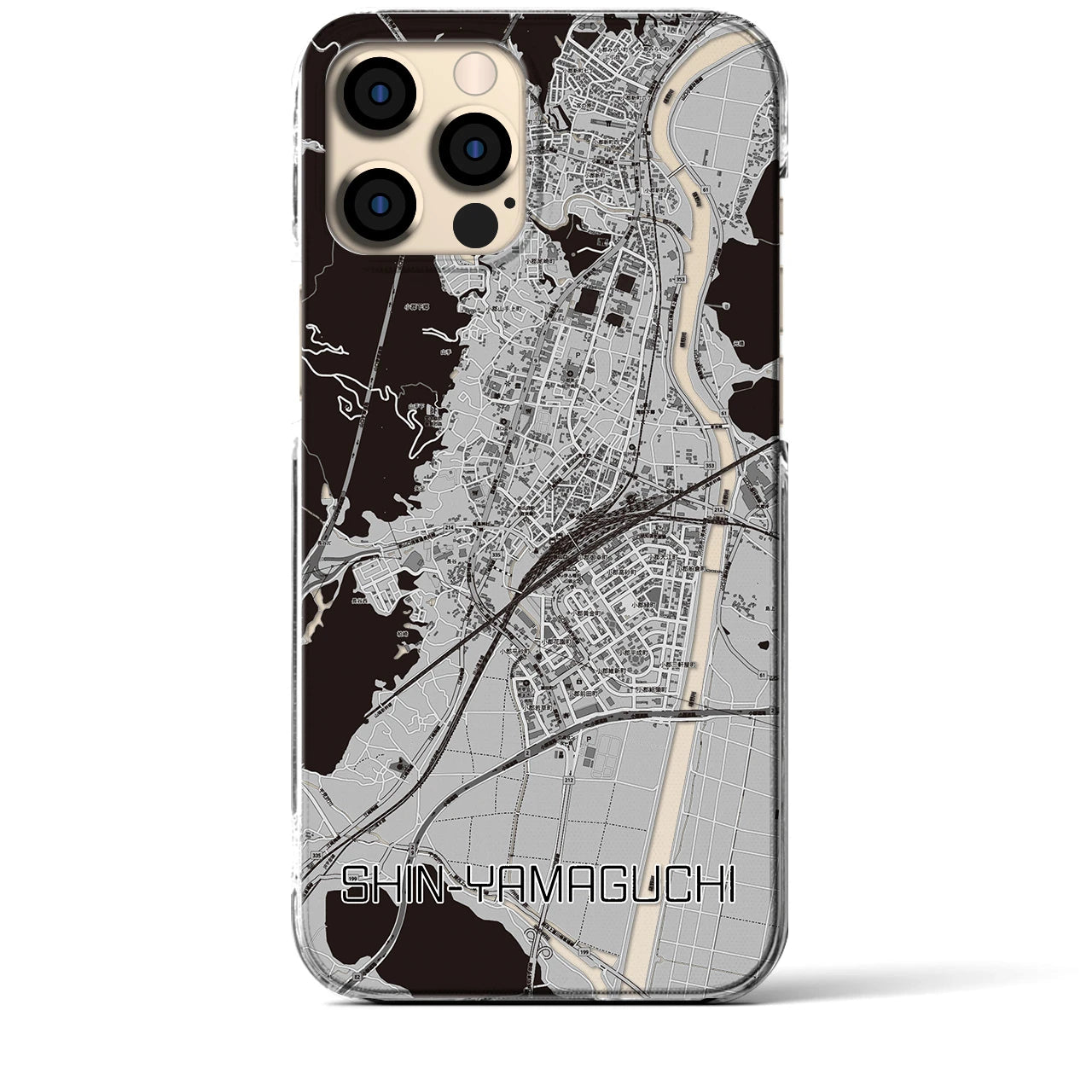 【新山口(山口県)】地図柄iPhoneケース(クリアタイプ)