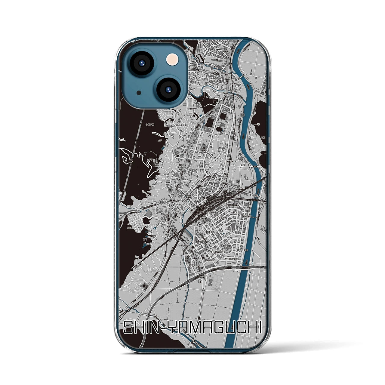 【新山口(山口県)】地図柄iPhoneケース(クリアタイプ)