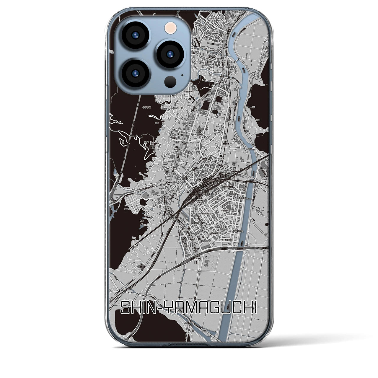 【新山口(山口県)】地図柄iPhoneケース(クリアタイプ)