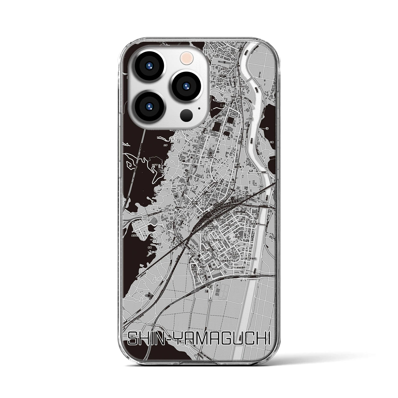 【新山口(山口県)】地図柄iPhoneケース(クリアタイプ)