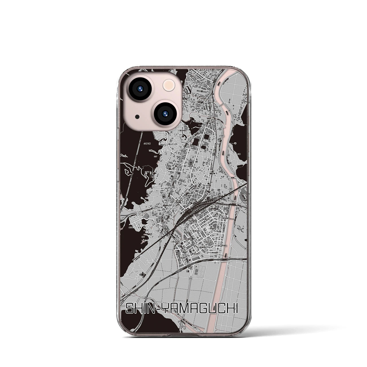 【新山口(山口県)】地図柄iPhoneケース(クリアタイプ)