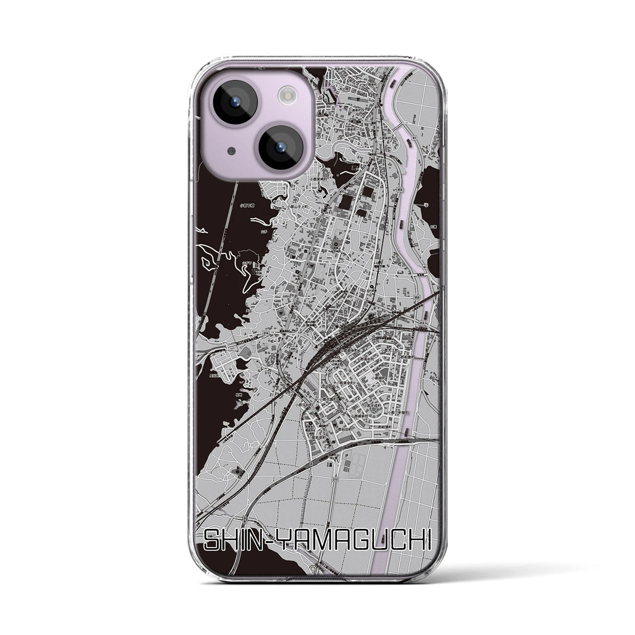 【新山口(山口県)】地図柄iPhoneケース(クリアタイプ)