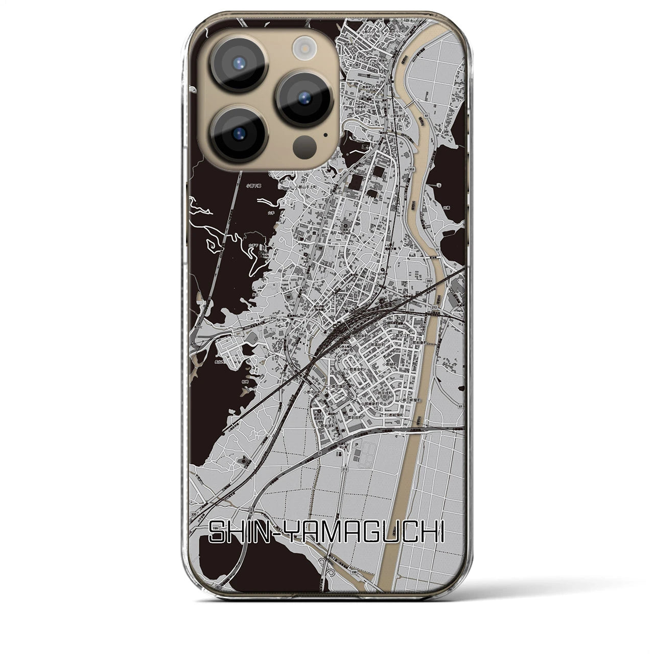 【新山口(山口県)】地図柄iPhoneケース(クリアタイプ)