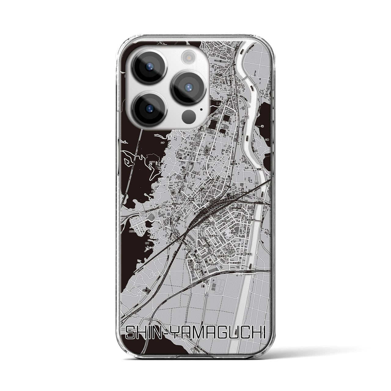 【新山口(山口県)】地図柄iPhoneケース(クリアタイプ)