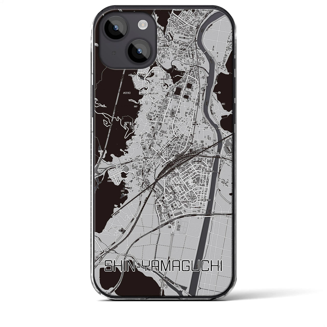 【新山口(山口県)】地図柄iPhoneケース(クリアタイプ)