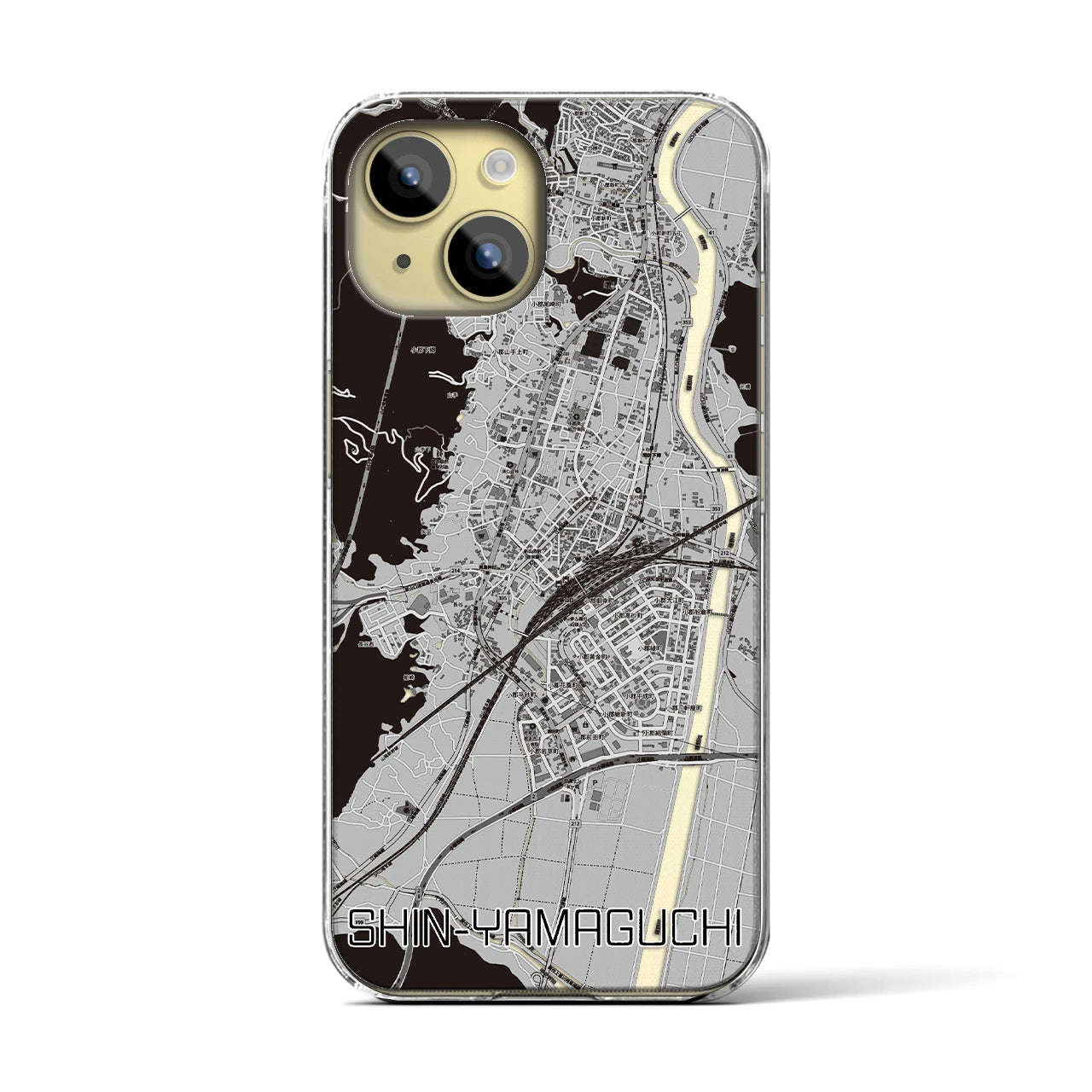 【新山口(山口県)】地図柄iPhoneケース(クリアタイプ)