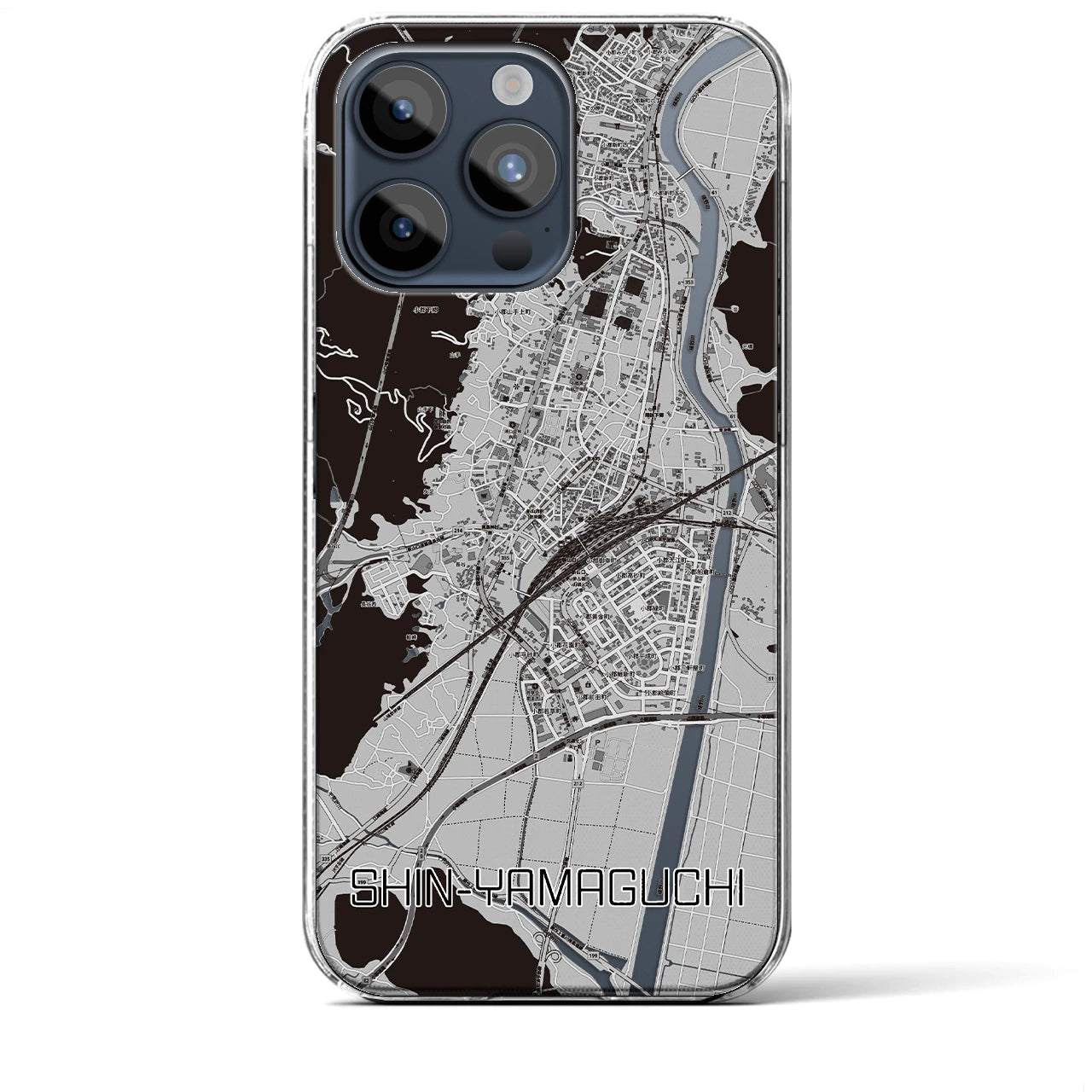 【新山口(山口県)】地図柄iPhoneケース(クリアタイプ)