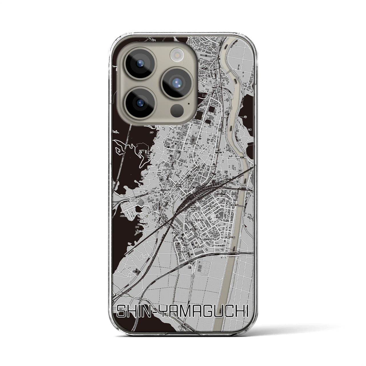 【新山口(山口県)】地図柄iPhoneケース(クリアタイプ)