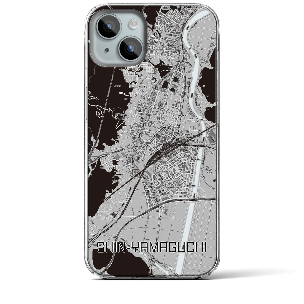 【新山口(山口県)】地図柄iPhoneケース(クリアタイプ)