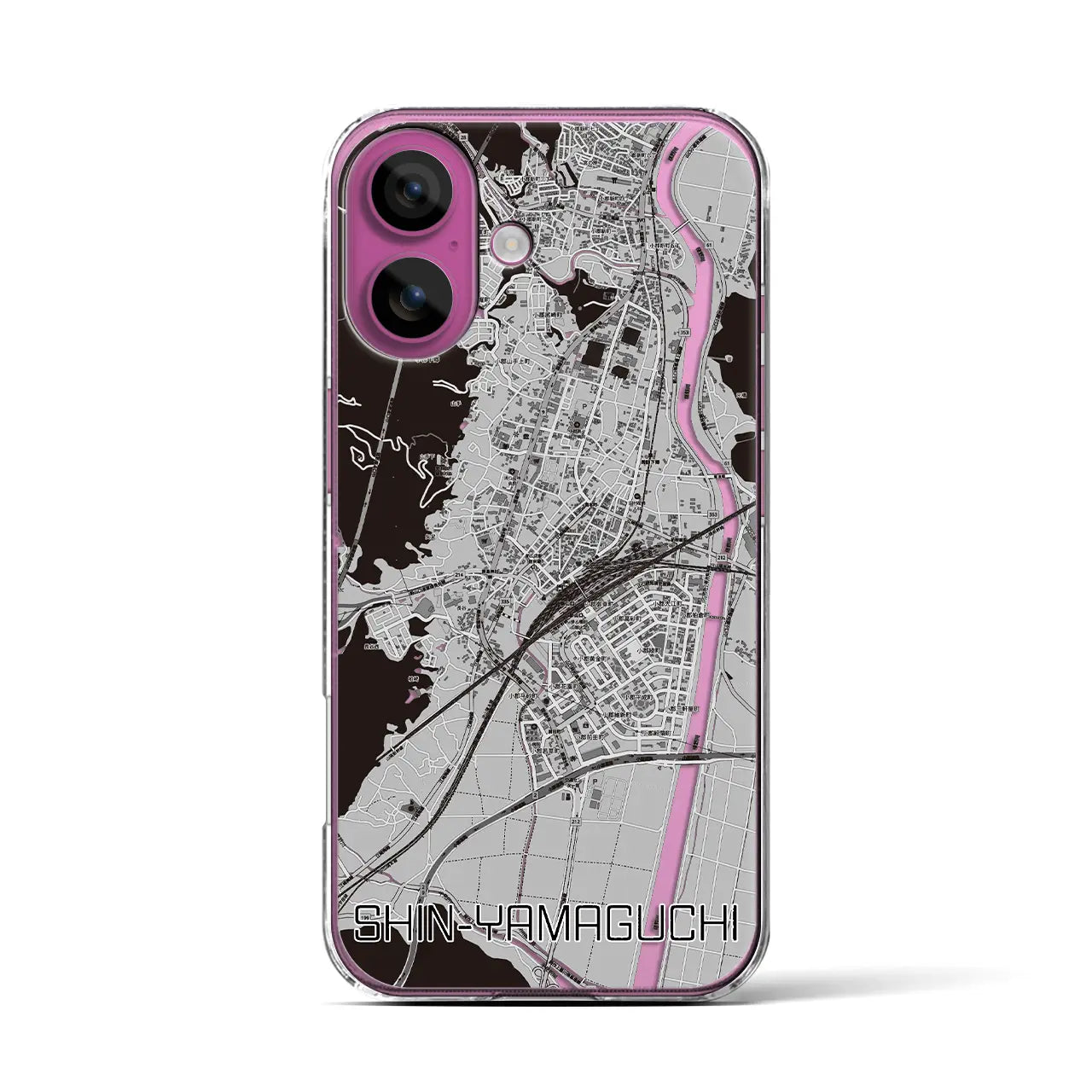 【新山口(山口県)】地図柄iPhoneケース(クリアタイプ)