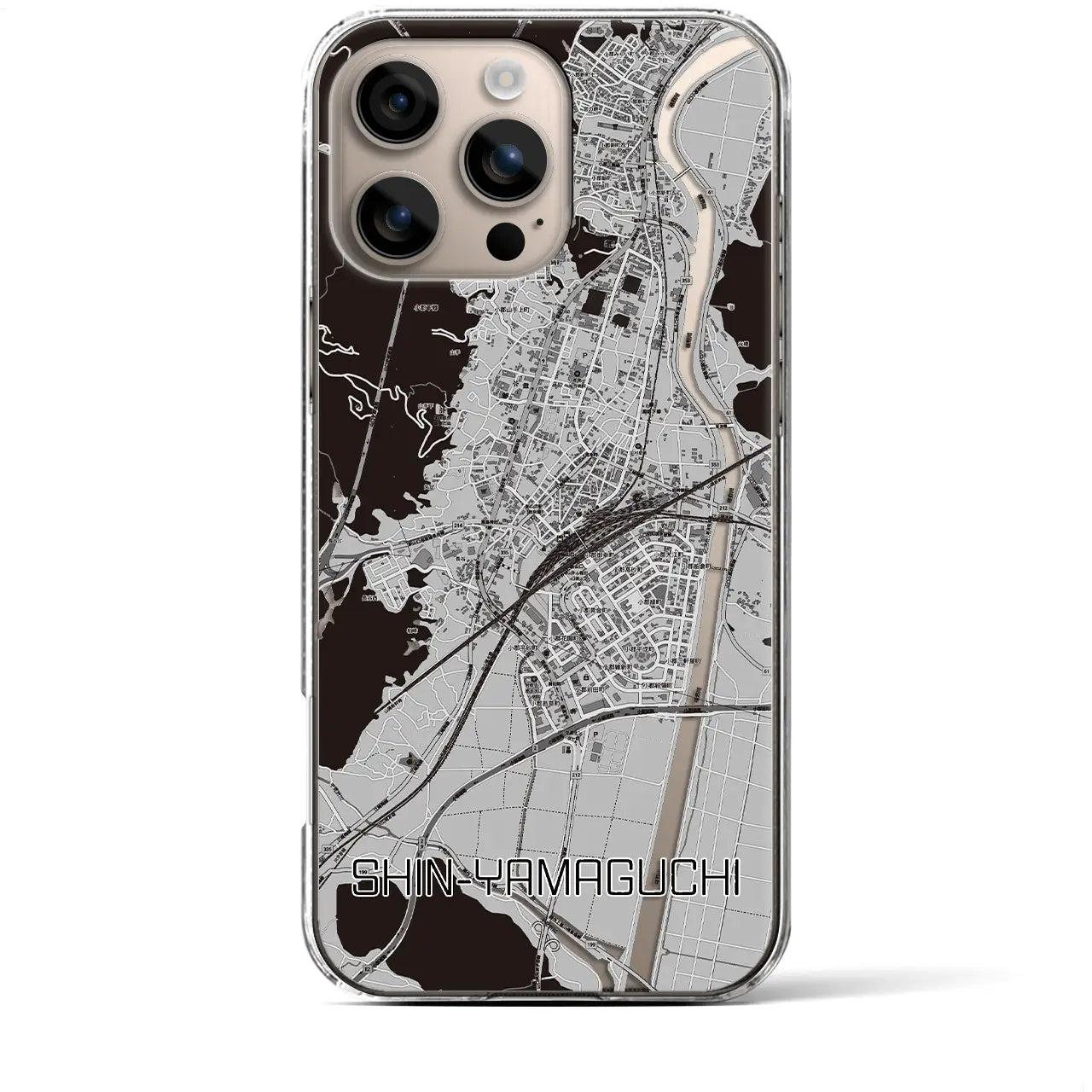 【新山口(山口県)】地図柄iPhoneケース(クリアタイプ)