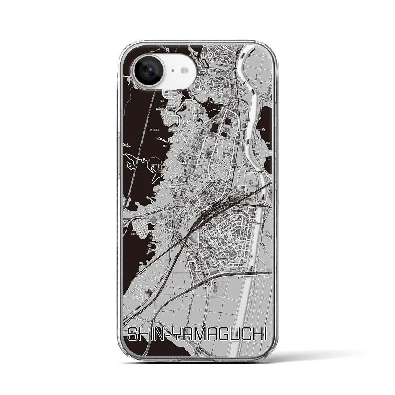 【新山口(山口県)】地図柄iPhoneケース(クリアタイプ)