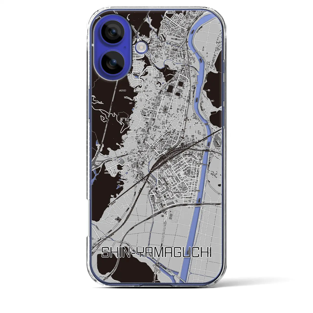 【新山口(山口県)】地図柄iPhoneケース(クリアタイプ)