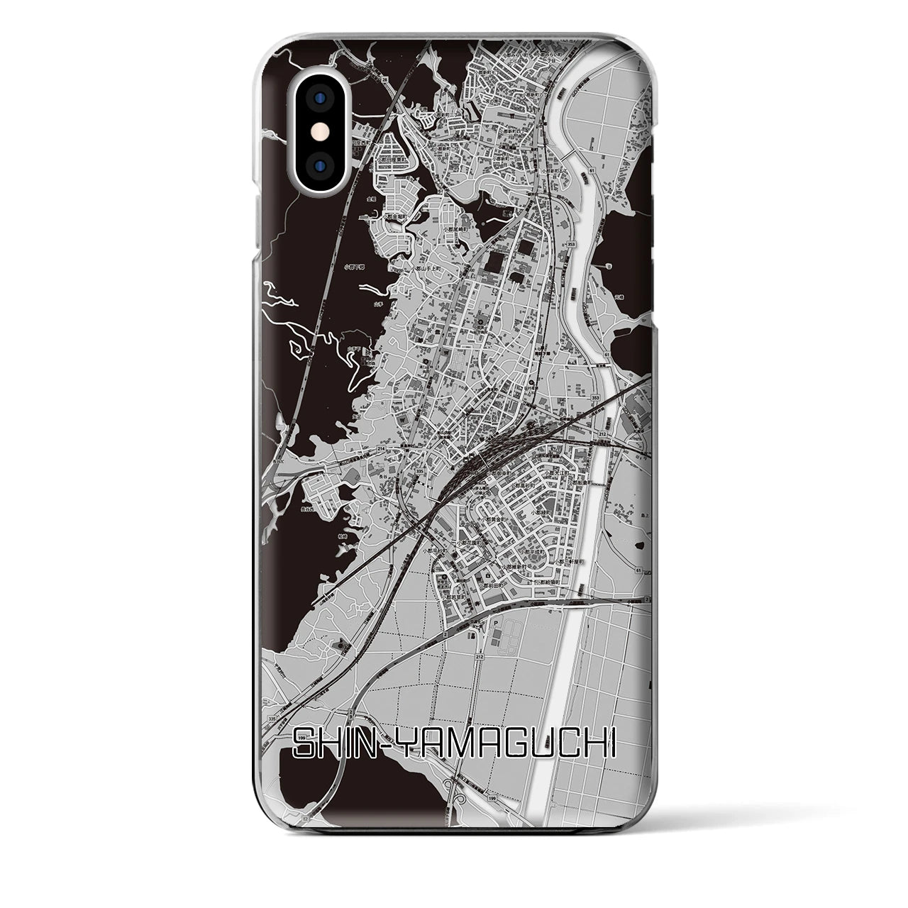 【新山口(山口県)】地図柄iPhoneケース(クリアタイプ)