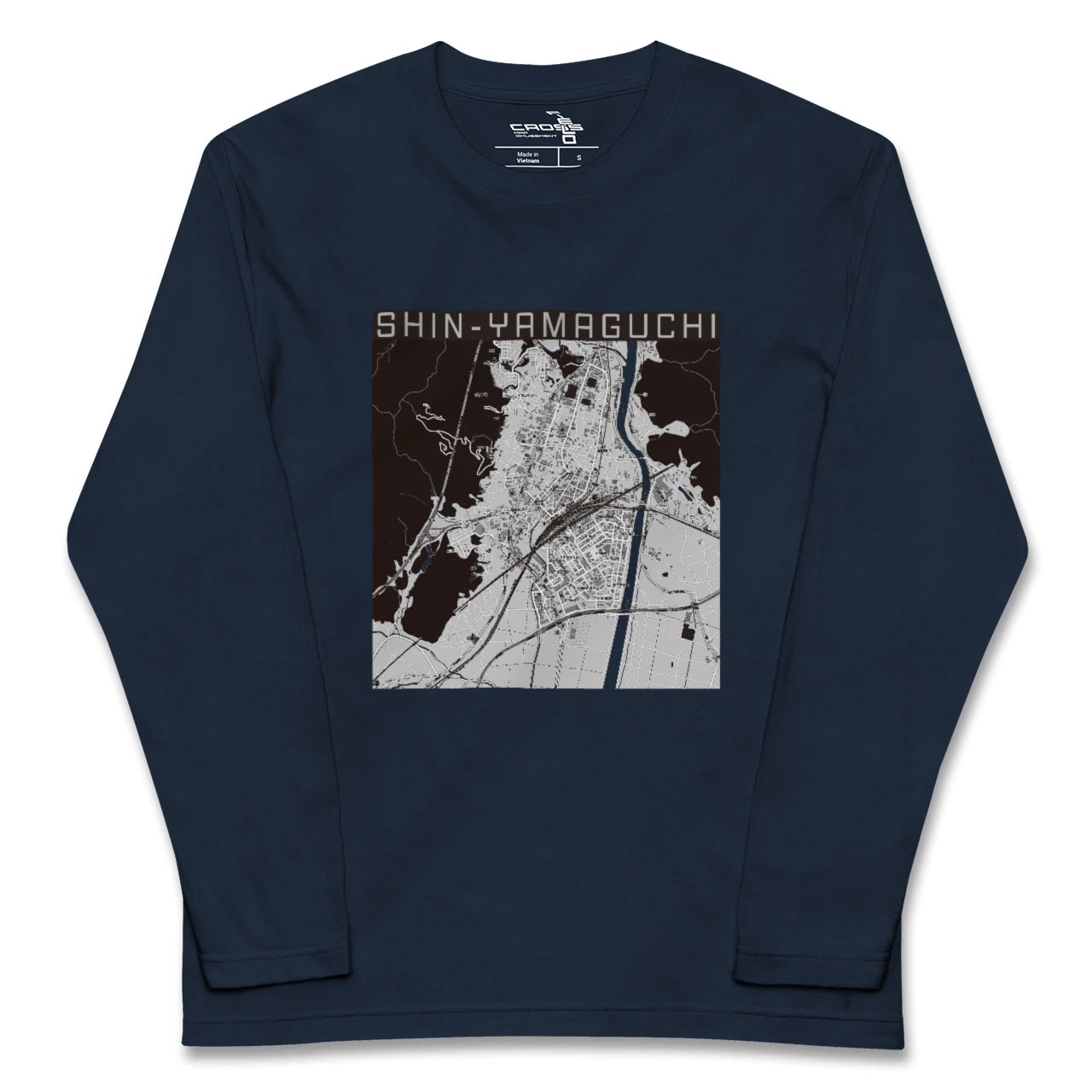 【新山口(山口県)】地図柄ロングスリーブTシャツ