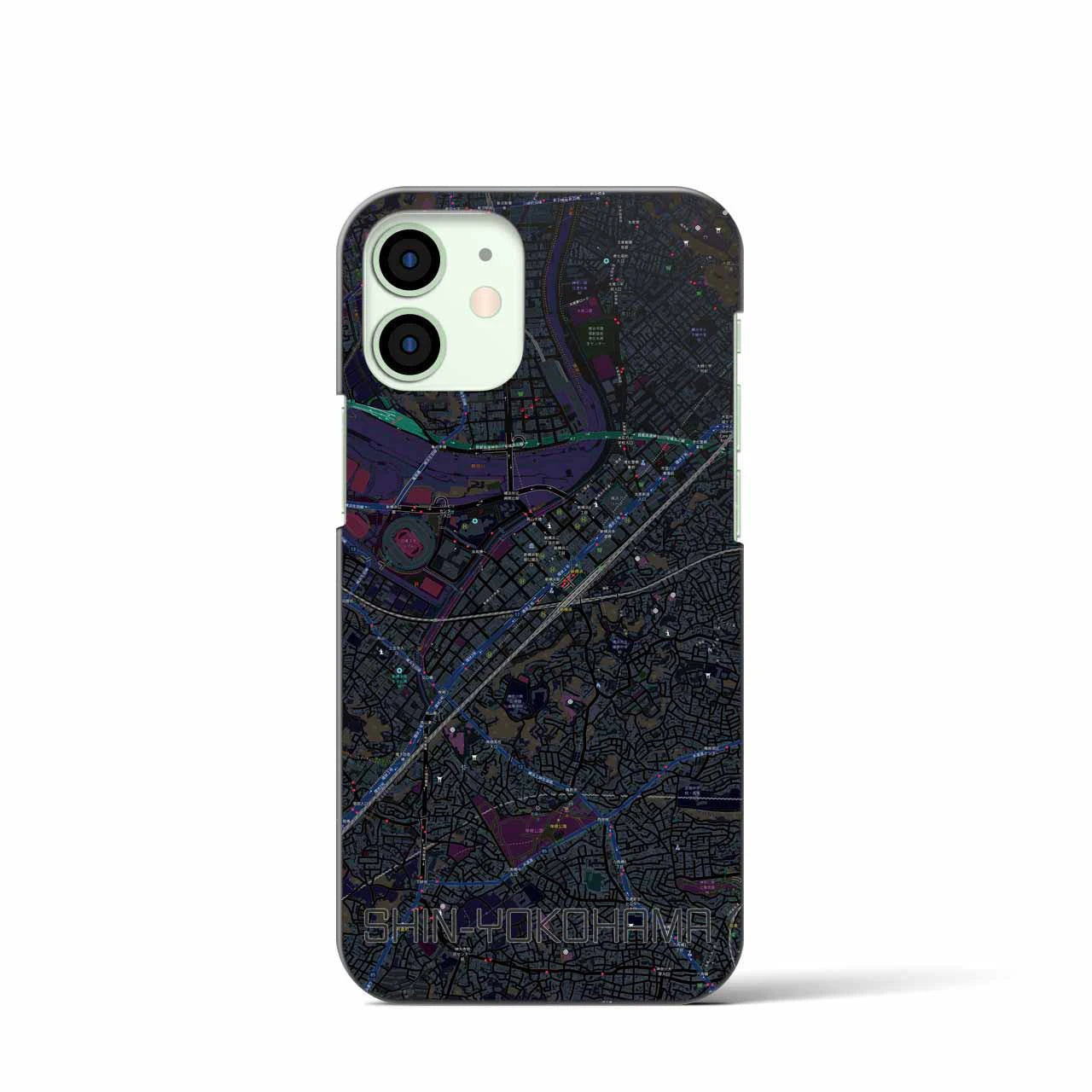 【新横浜(神奈川県)】地図柄iPhoneケース(バックカバータイプ)