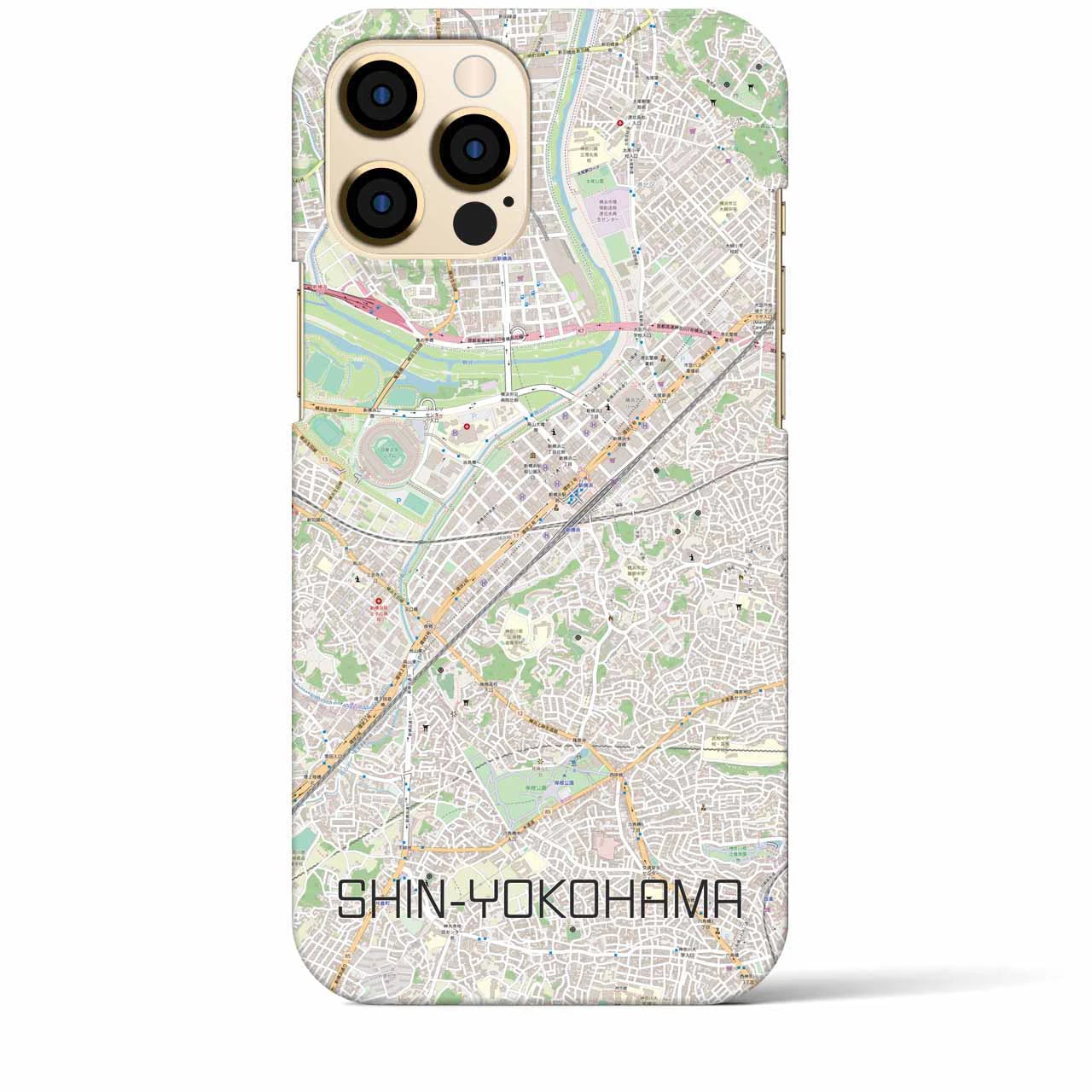 【新横浜(神奈川県)】地図柄iPhoneケース(バックカバータイプ)