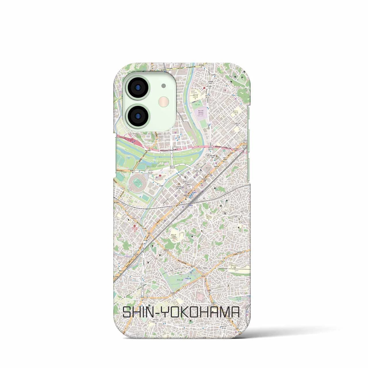 【新横浜(神奈川県)】地図柄iPhoneケース(バックカバータイプ)