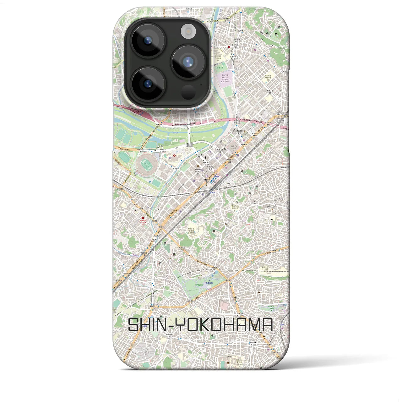 【新横浜(神奈川県)】地図柄iPhoneケース(バックカバータイプ)