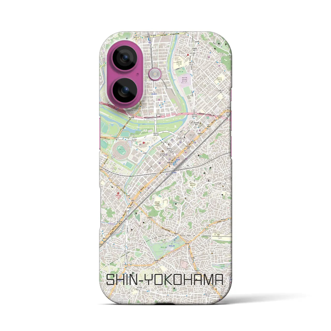 【新横浜(神奈川県)】地図柄iPhoneケース(バックカバータイプ)