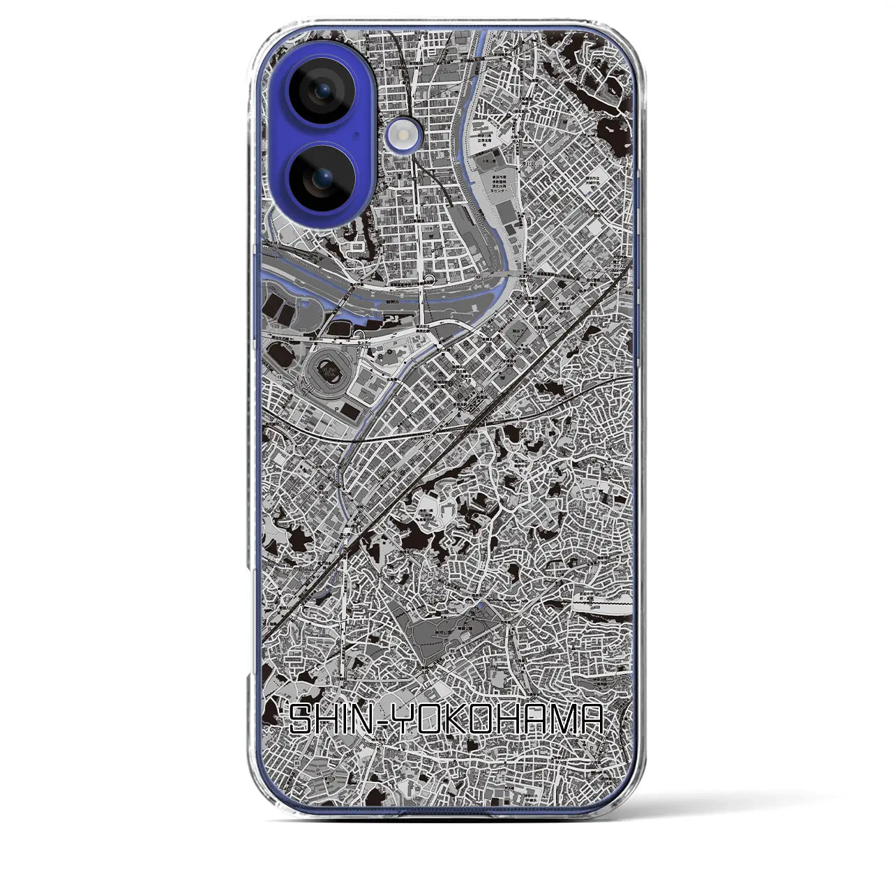【新横浜(神奈川県)】地図柄iPhoneケース(クリアタイプ)