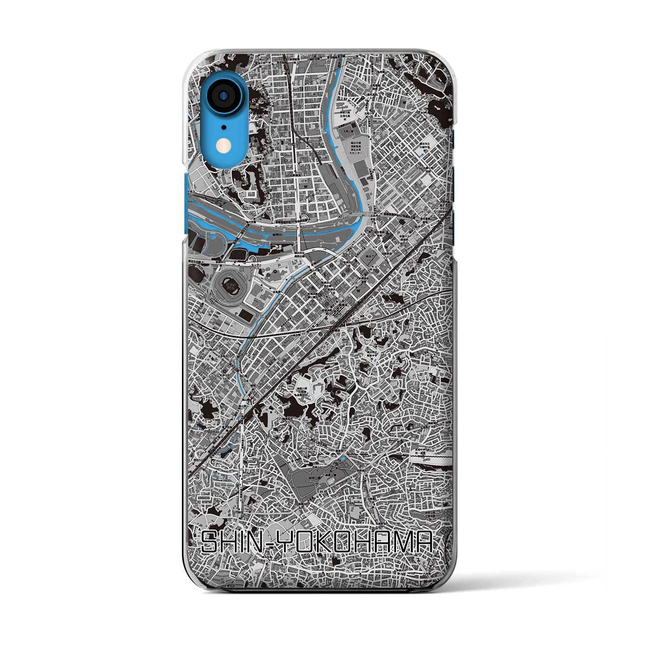 【新横浜(神奈川県)】地図柄iPhoneケース(クリアタイプ)