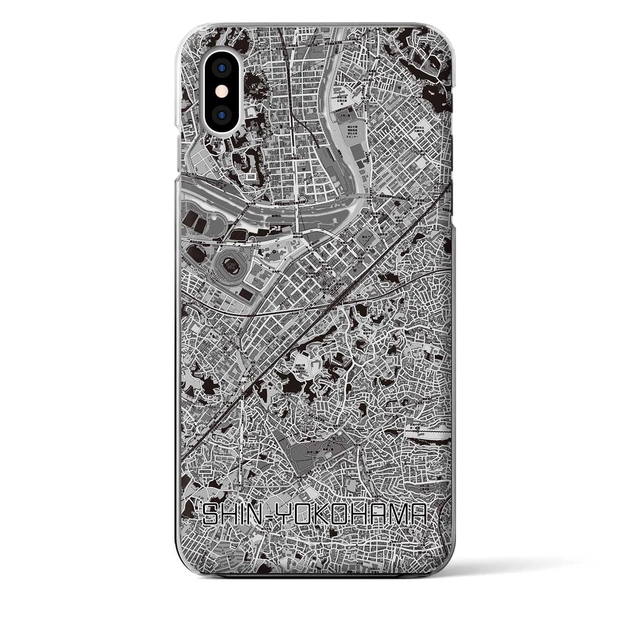 【新横浜(神奈川県)】地図柄iPhoneケース(クリアタイプ)