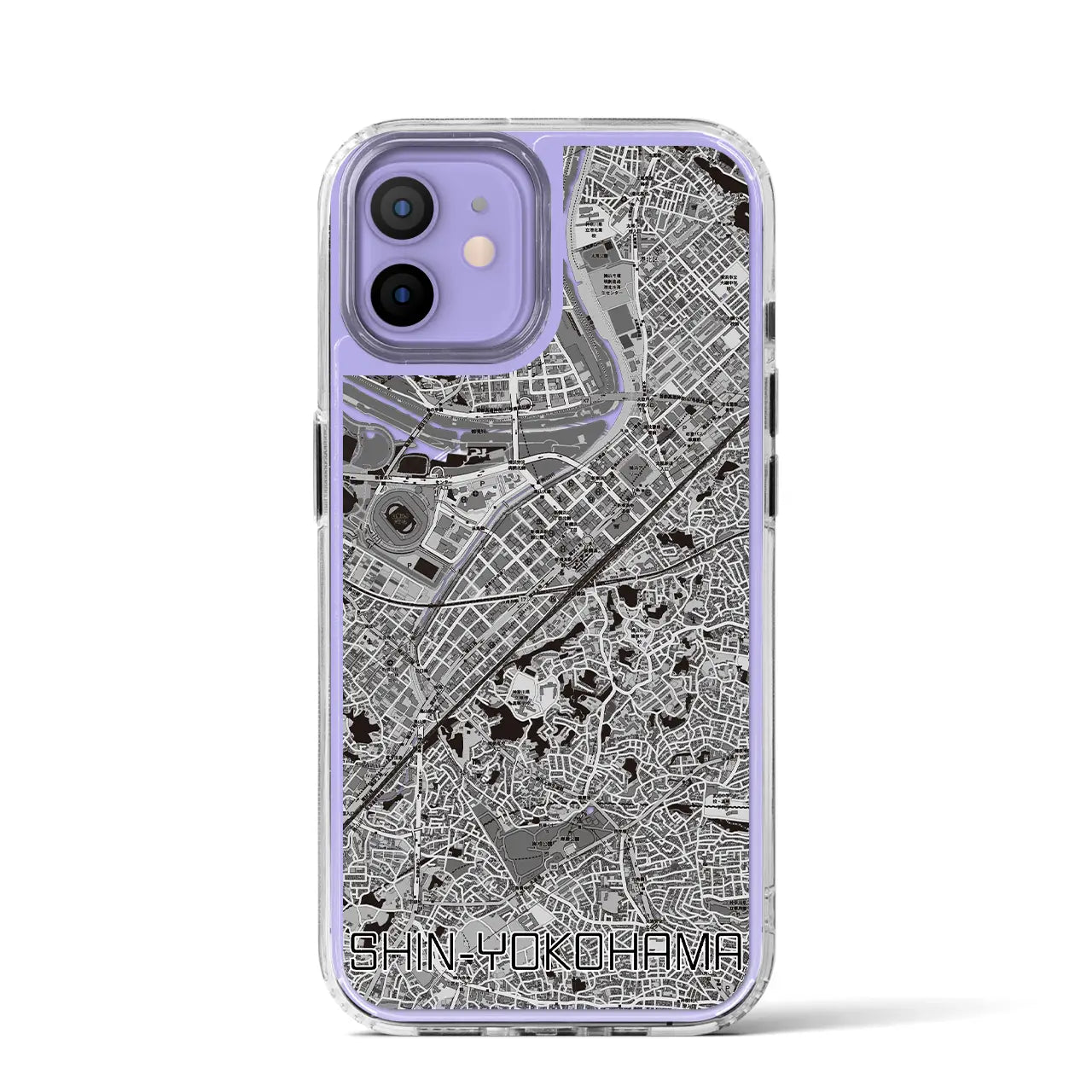 【新横浜(神奈川県)】地図柄iPhoneケース(MagSafeタイプ)