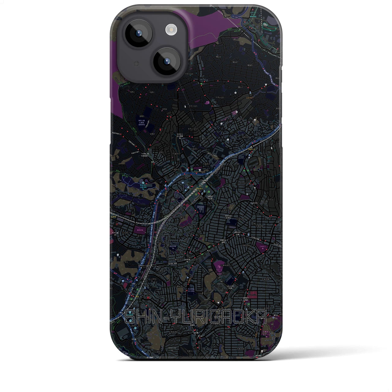 【新百合ヶ丘(神奈川県)】地図柄iPhoneケース(バックカバータイプ)