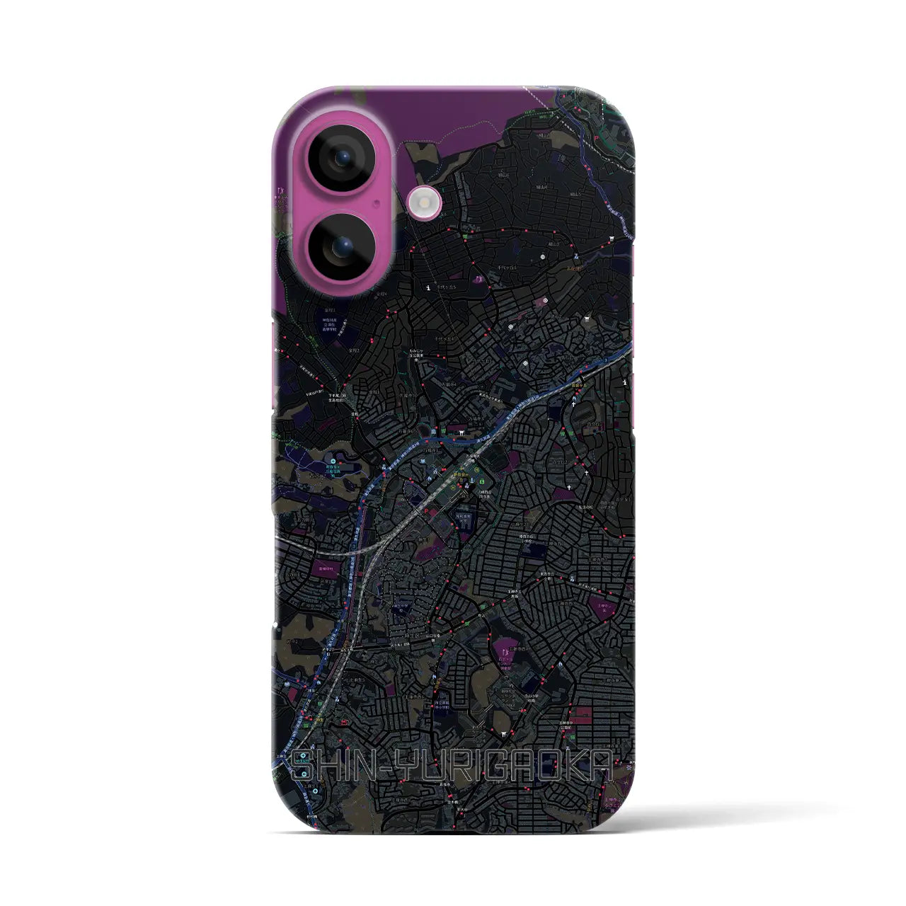 【新百合ヶ丘(神奈川県)】地図柄iPhoneケース(バックカバータイプ)