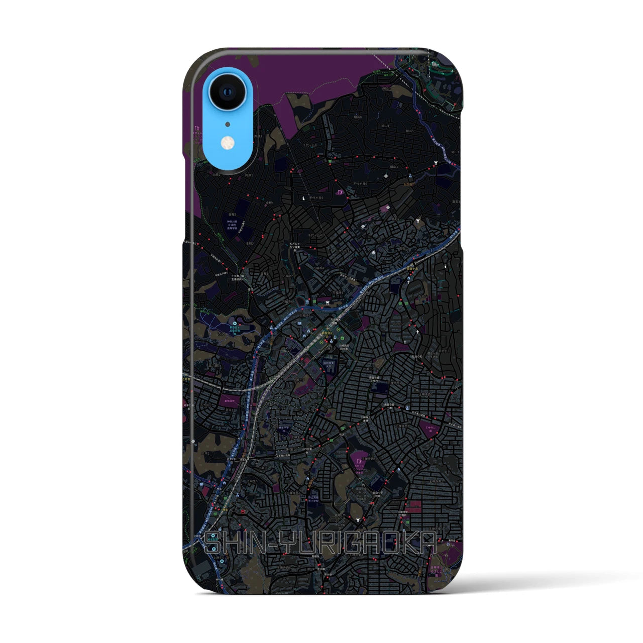 【新百合ヶ丘(神奈川県)】地図柄iPhoneケース(バックカバータイプ)