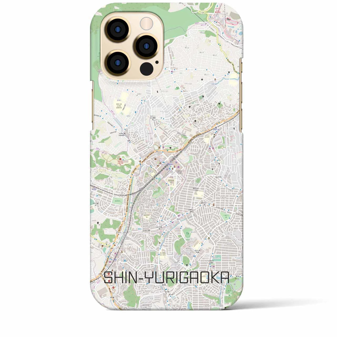 【新百合ヶ丘(神奈川県)】地図柄iPhoneケース(バックカバータイプ)
